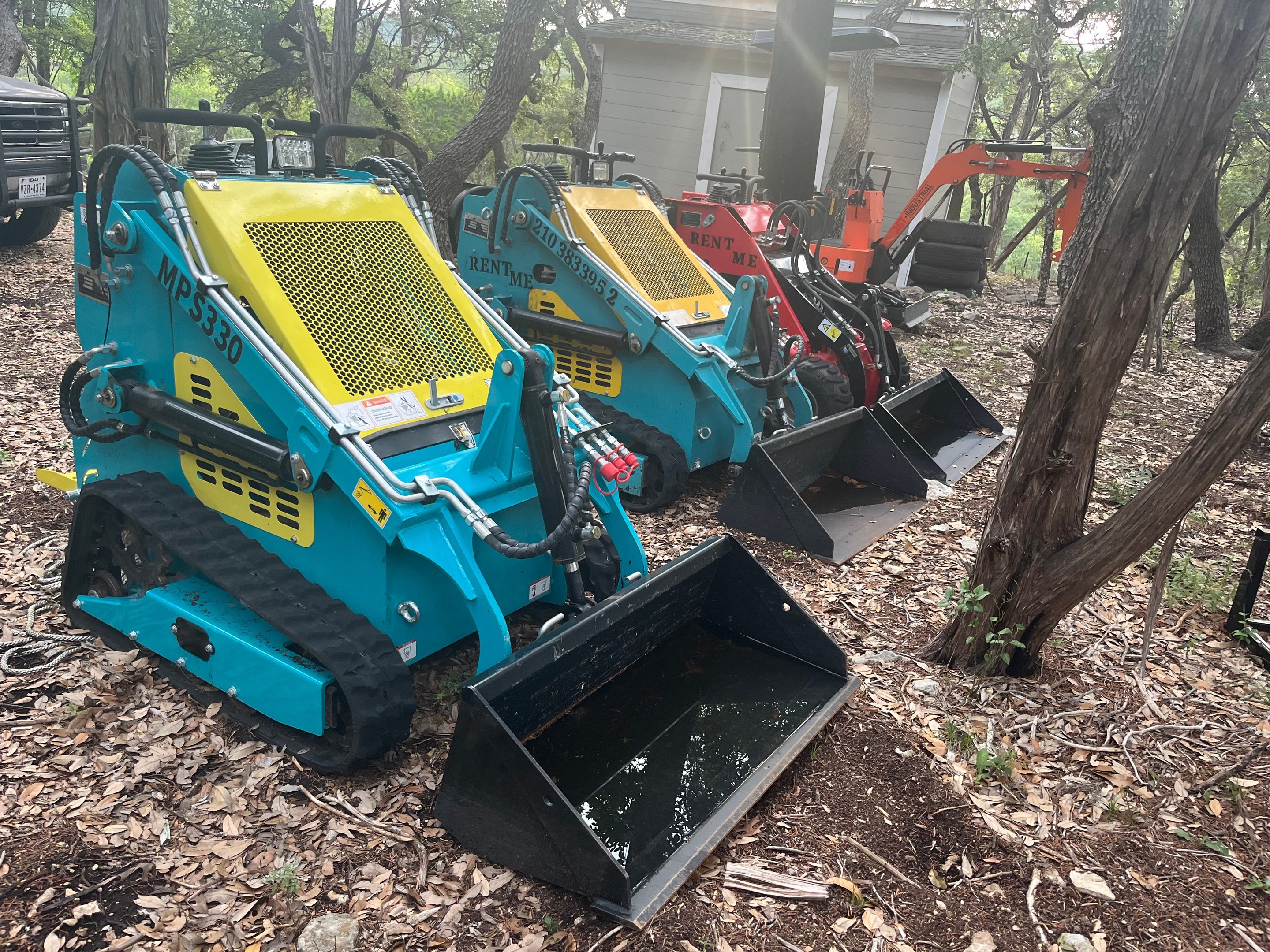 Tx Dirt Mover equipment lined up for work