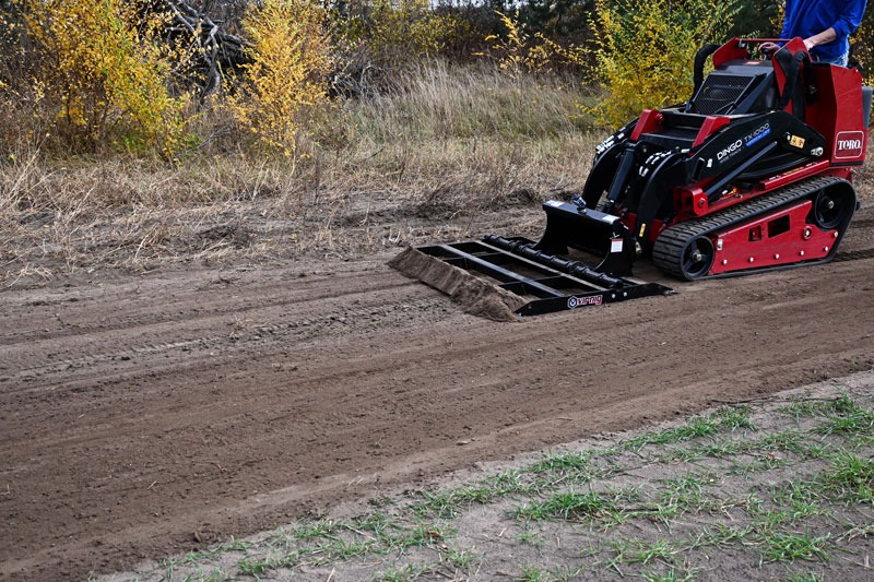 Freshly graded soil prepared for sod